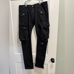 Tulones currency collectors Black Cargo Pants urban streetwear